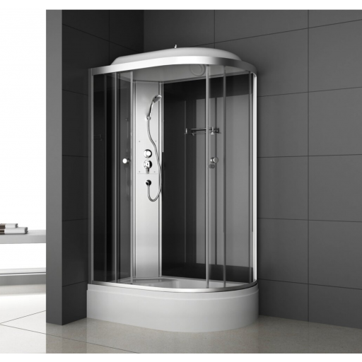 Душевая кабина ODA-8406P с средним поддоном 120х80 см тонированное стекло левая Душевая кабина ODA-8406P с средним поддоном 120х80 см тонированное стекло левая